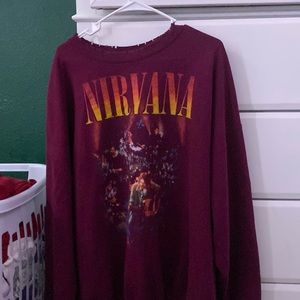 Urban outfitters distressed nirvan hoodie